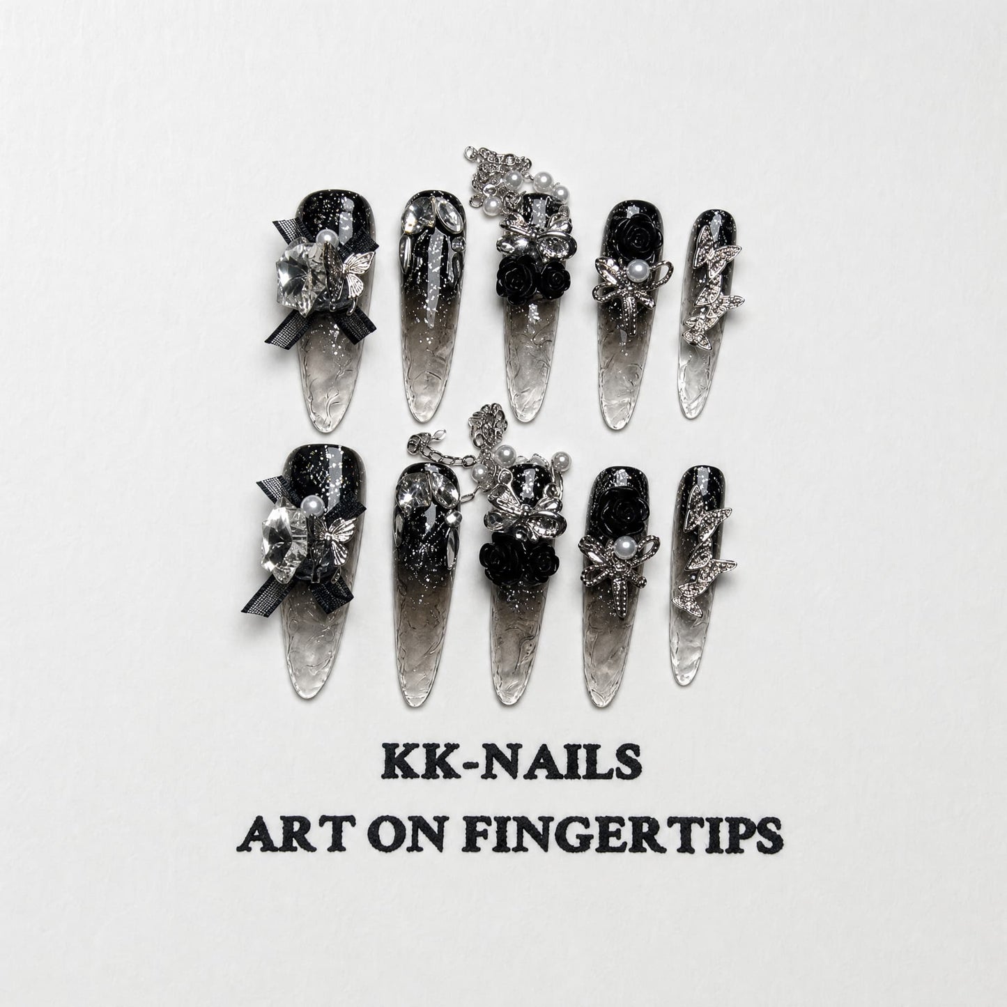 Midnight Heirloom Press-On Nails//A2